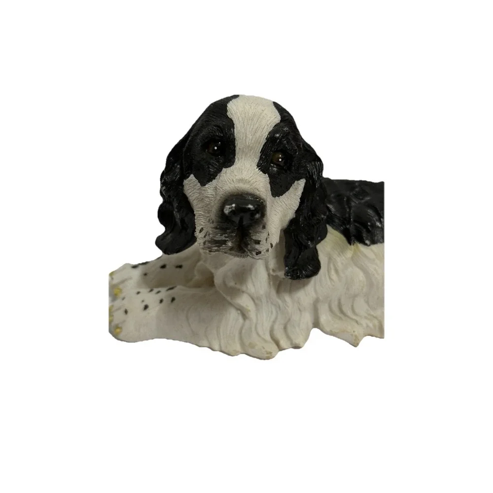 Black And White Cocker Spaniel Pup‎ Figurine
